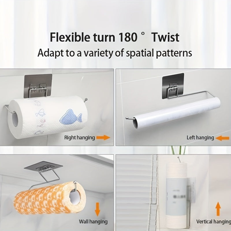 FlexiMounts Temir Devorga O'rnatiladigan Oshxona Qog'oz Sochiq Tutgichi - 180° Burilishli Tovuq Racki - Ko'p Maqsadli Uy Saqlash Tashkiliy