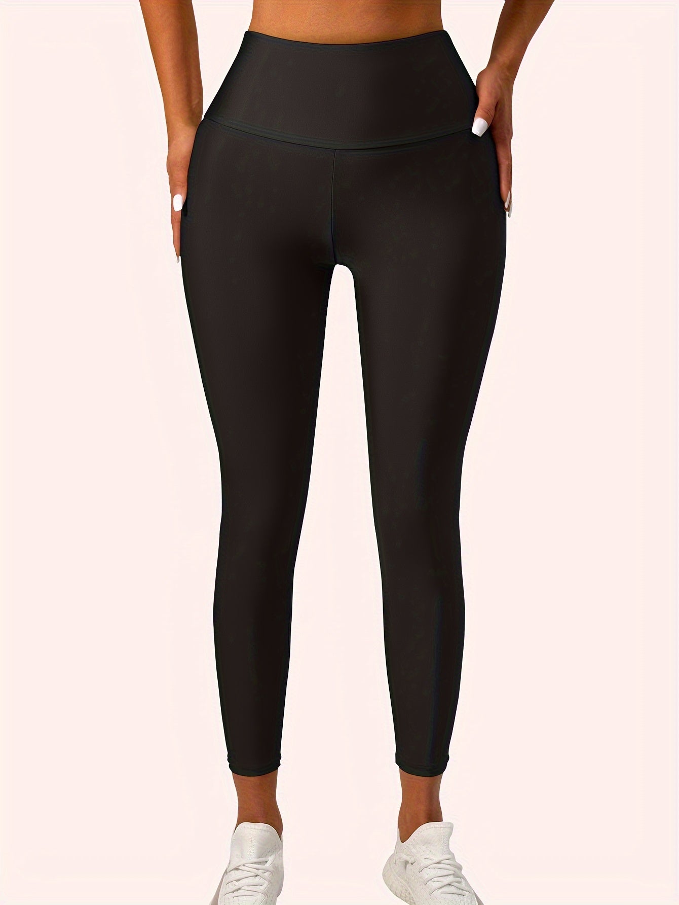 Leggings moldeadores de cintura alta para mujer, transpirables, control de abdomen, levantamiento de glúteos, tejido de punto de color sólido