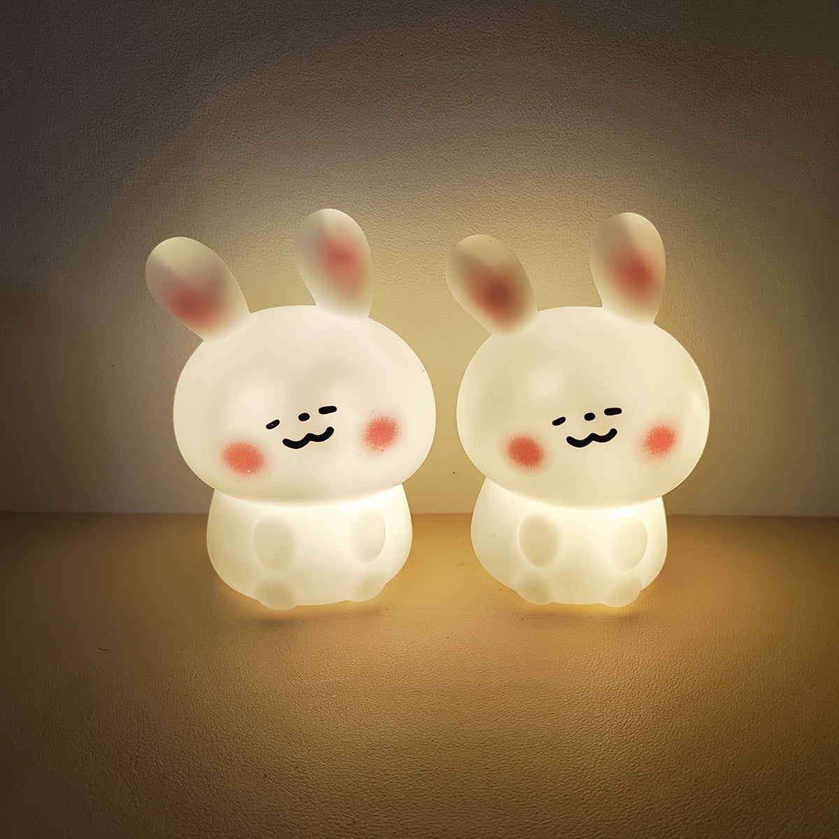 Pink Bunny LED Night Light Battery Operated for Bedroom and Party Decor