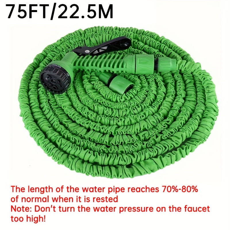 Раздвижной садовый шланг 30 м с многофункциональной насадкой для распыления, не запутывается, легкий