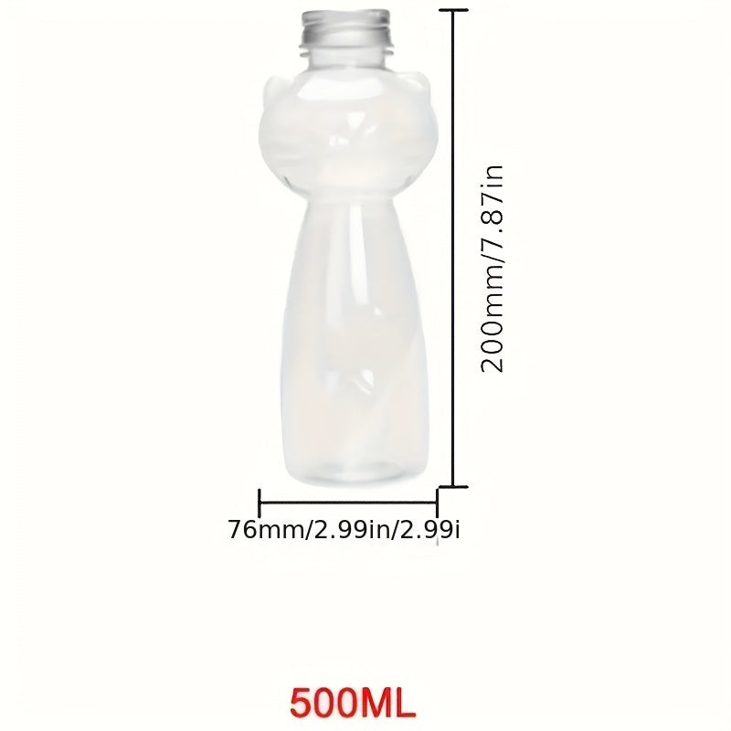 Пластиковая бутылка для напитков в форме кошки для молока, чая, кофе и сока, портативная