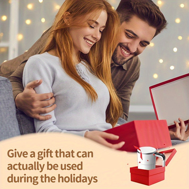 Vaso inteligente de acero inoxidable de 12oz con pantalla digital, recargable por USB, taza de café rosa y blanca