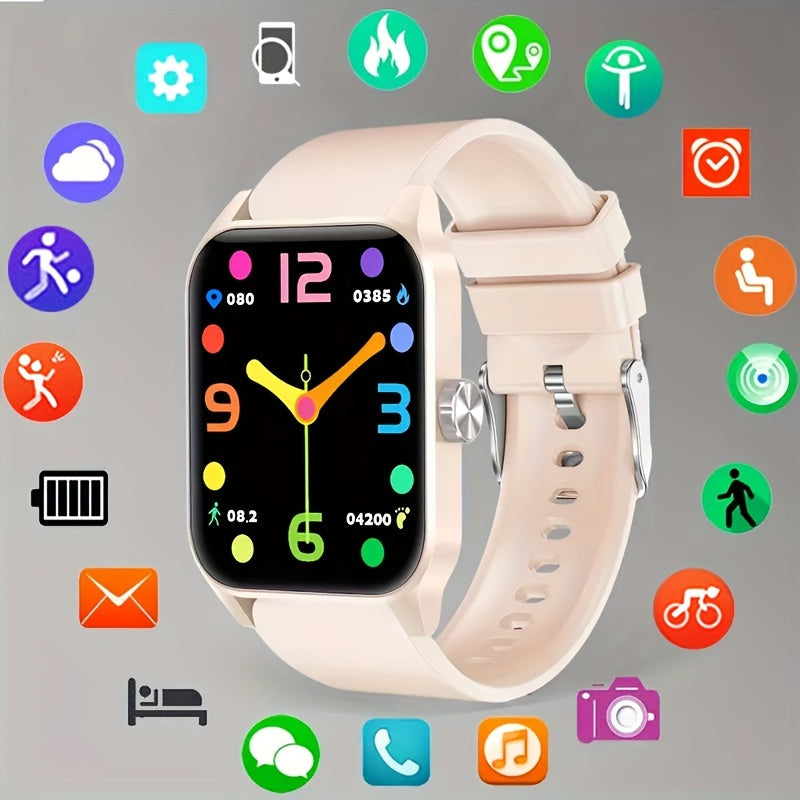 1.85-Inch Smart Watch for Men and Women with Calls Sports Monitoring Message Reminders