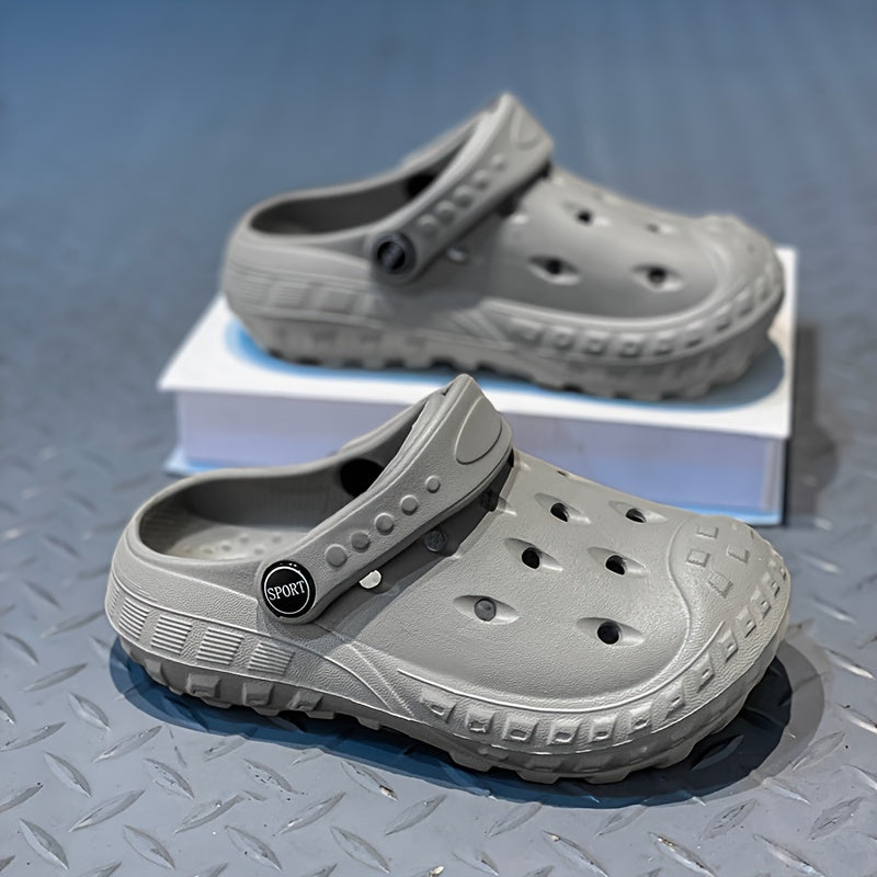 Kids Boys Summer Breathable Solid Color EVA Clogs Lightweight Casual