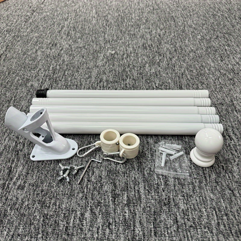 182.88cm Stainless Steel Flag Pole with Rotating Rings for 3x5ft Flags Residential Use