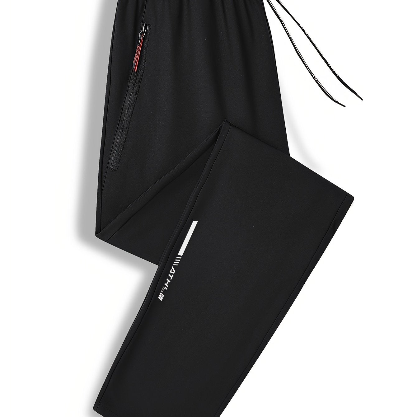 Men's Plus Size Casual Sports Pants Polyester Spandex Printed Zipper Regular Fit