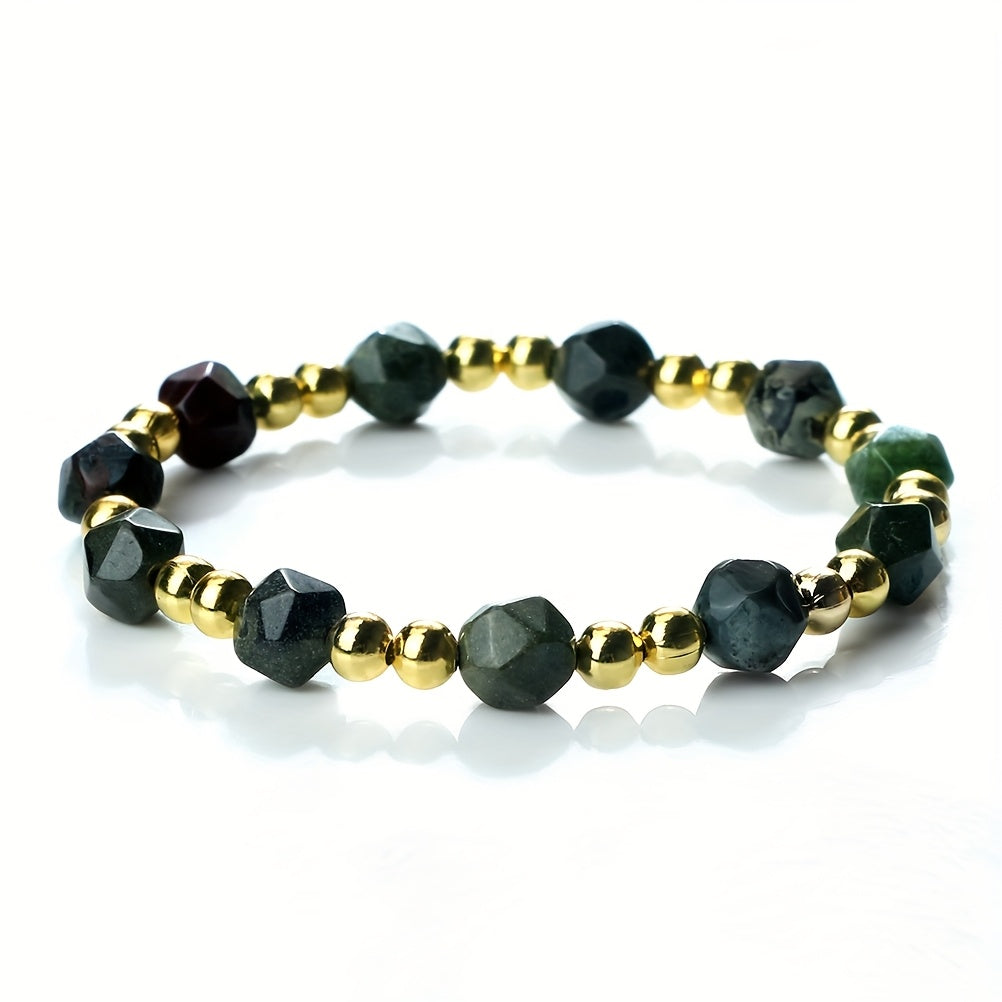 Natural Aventurine and Dongling Stone Beaded Bracelet for Women 8mm Healing Jewelry