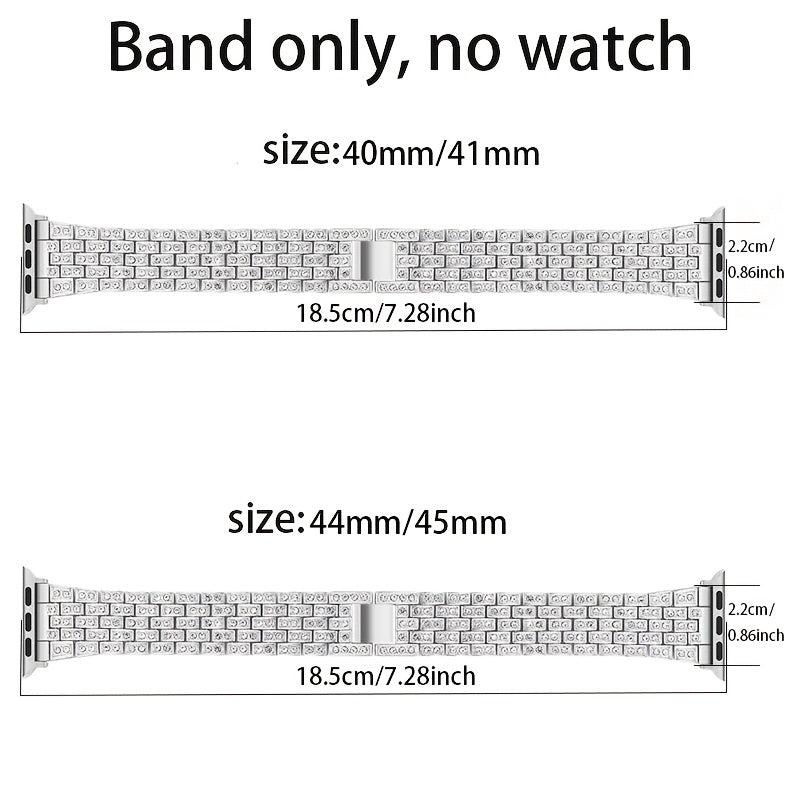 Women's Rhinestone Watch Band with Protective Case for Apple Watch 40mm 45mm
