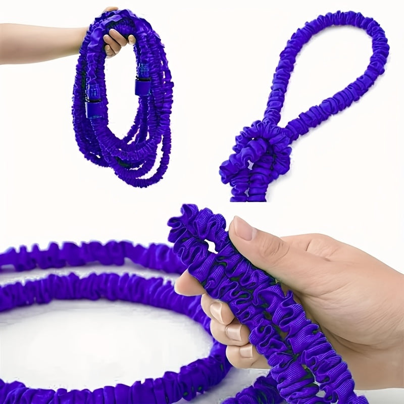 Расширяемый синий садовый шланг 7,62-60,96 м, герметичный, легкий, для садоводства и мойки автомобилей