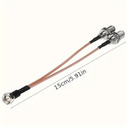 Кабель коаксиального сплиттера F Type RG6, 50 Ом, антенна для ТВ, 3-ходовой сплиттер-комбинированный, адаптер F Male к F Female Dual RG316 RF, коаксиальный кабель 14.99 см - $14.99