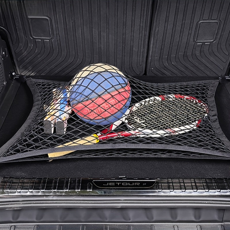 Red de carga de nylon para maletero y portón trasero del vehículo, malla de almacenamiento segura