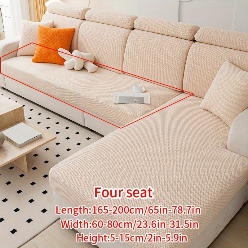 Современный жаккардовый чехол для дивана, изготовленный из прочного полиэстера и спандекса, не скользит, подходит для домашних животных, легкий в уходе, подходит для кресел и секционных диванов.