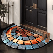 Kristal velur eshik matosi yarim doira shaklidagi gilam uy bezaklari uchun verandaga va yashash xonasiga