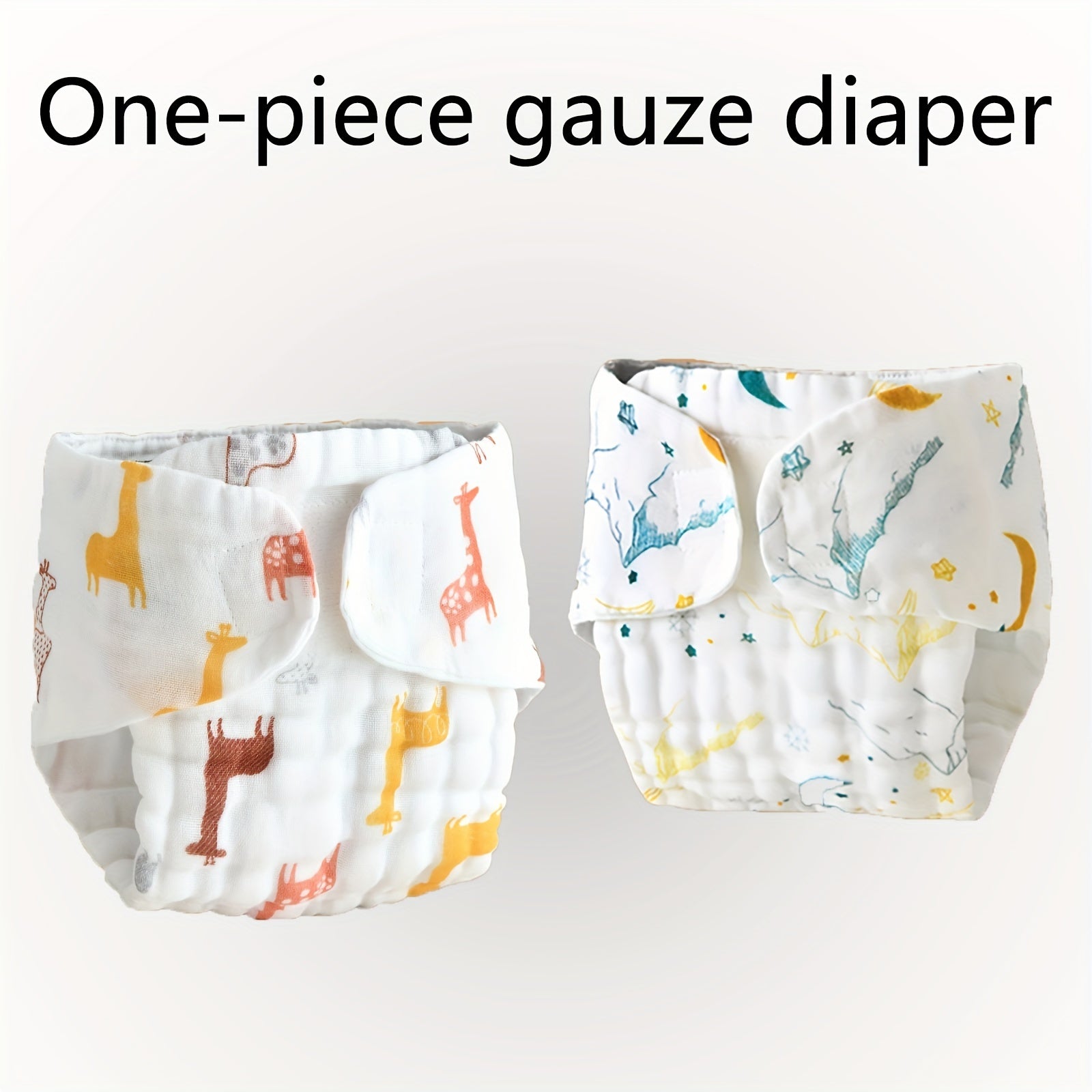 Reusable Cloth Training Diapers for Kids 0-6 Years with Cartoon Prints Set of 5