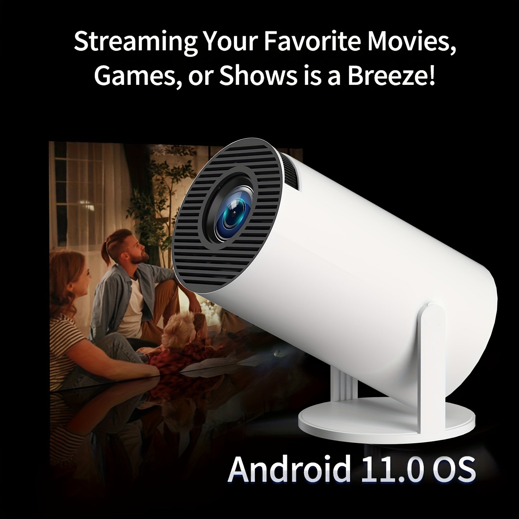 4K Ultra HD Uy Teatr Proyektori, Simsiz 6, 720P, Avtomatik sozlash