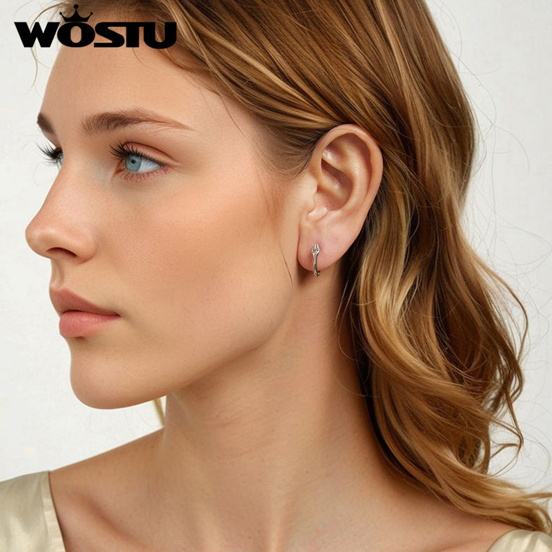 Women's Silver Snake Hoop Earrings Hypoallergenic Sterling Silver for Everyday and Special Occasions