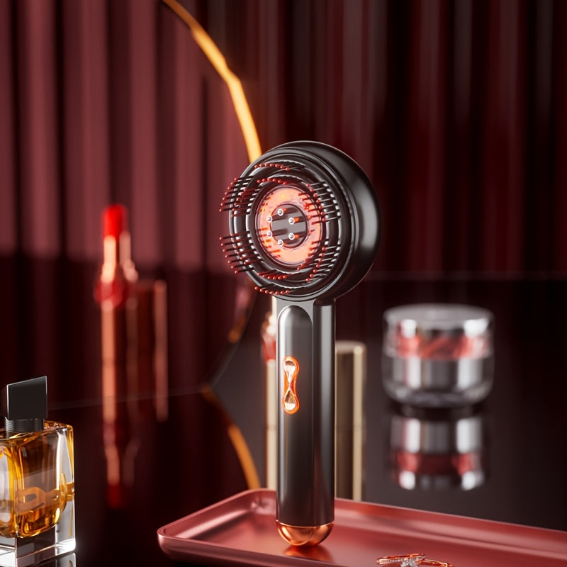 Electric Scalp Massager USB Rechargeable Head Vibration Comb with Kneading and Drainage Functions