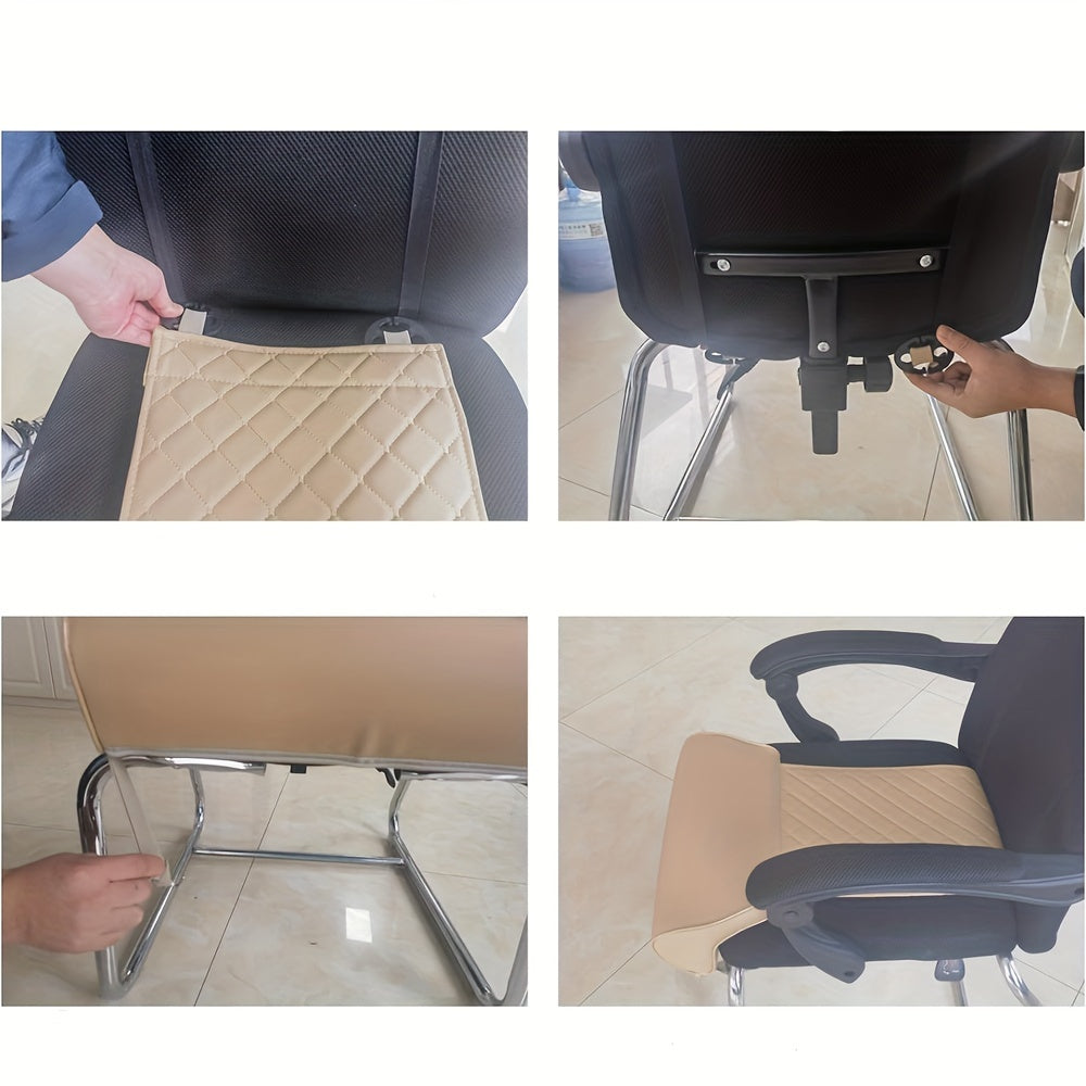 Car Seat Thigh Support Cushion with Sponge Filler and PU Leather for Office or Car