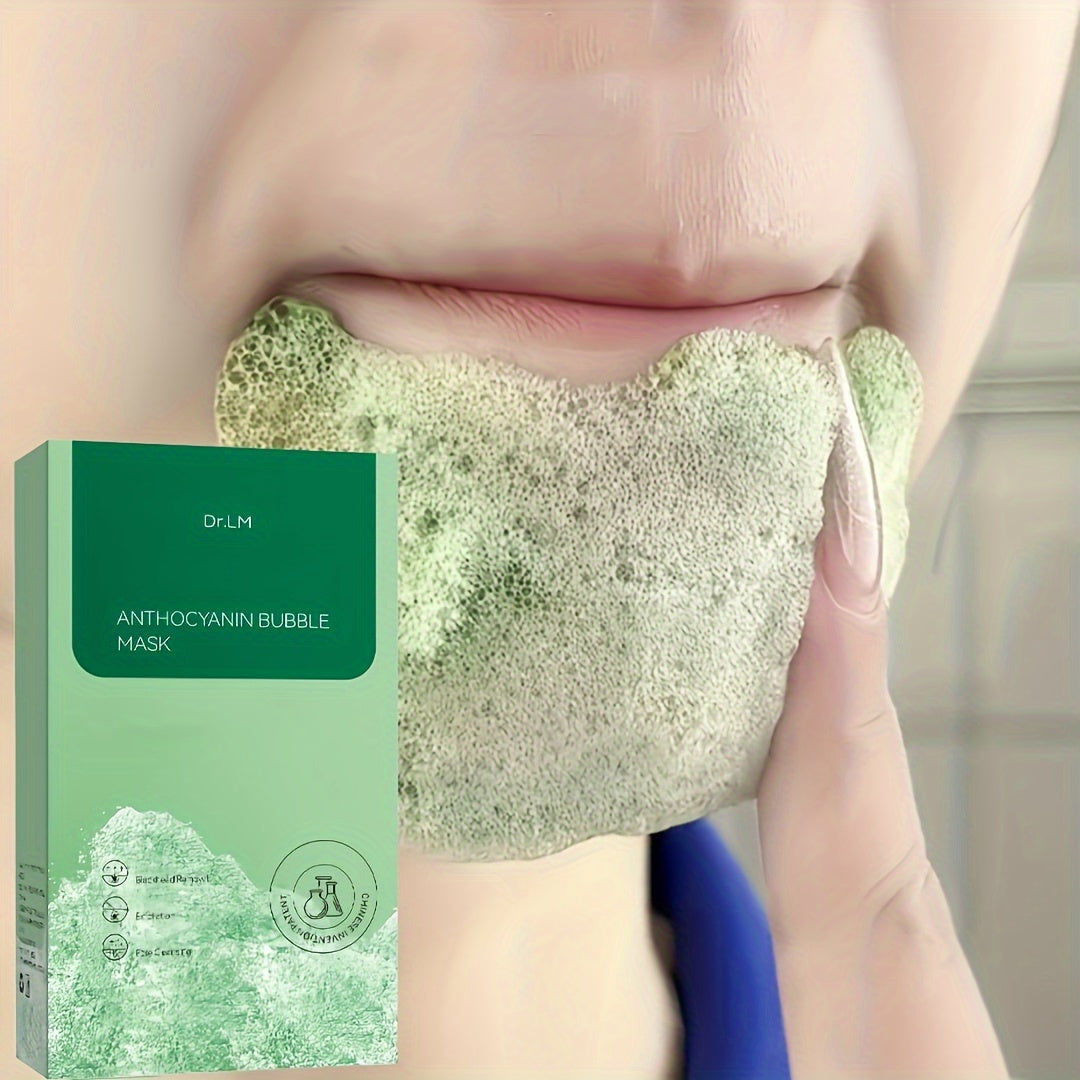 12 Pack Hypoallergenic Unscented Anthocyanin Bubble Face Masks for Normal Skin