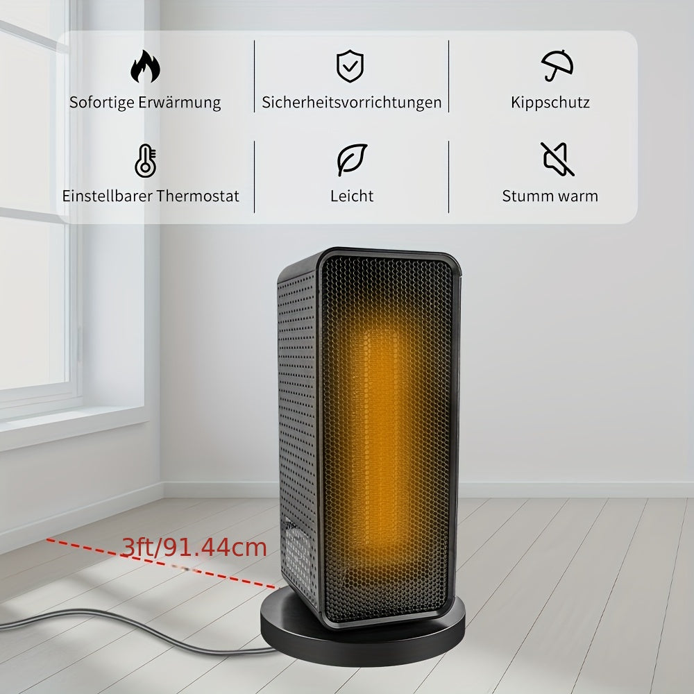 Portable Square PTC Heater 1200W Oscillating Overheat Protection for Home