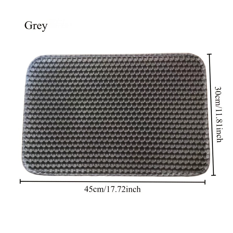 Коврик для кошачьего лотка EVA с двойным слоем из сетки, против брызг, против частиц, нескользящий