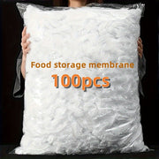 100pcs Reusable Translucent Plastic Food Storage Wrap for Freshness Preservation