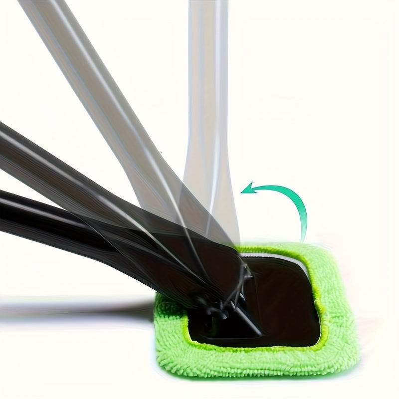 Car Windshield Cleaning Brush Set, Long Handle, Includes Cover Cloth