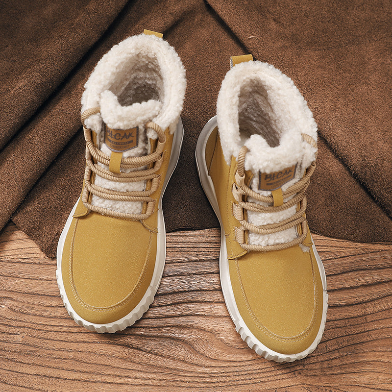 Women's Winter Slip-On Sneakers with Fleece Lining and Cushioned EVA Sole