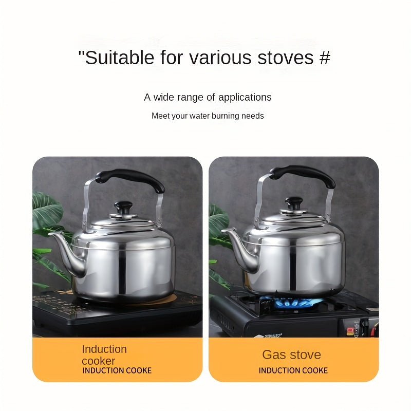 Stainless Steel 4L Tea Kettle for Gas and Electric Stoves, Large Capacity