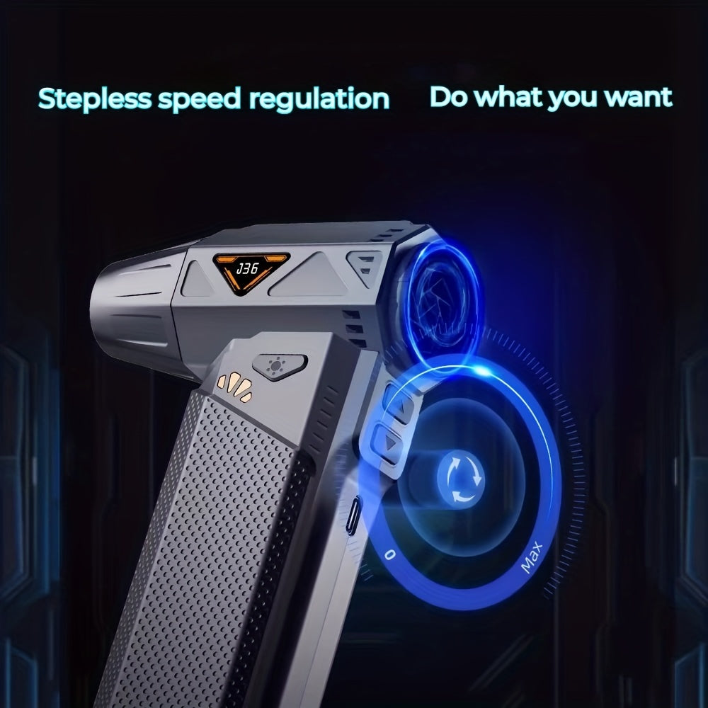 Portable Handheld and Wearable Turbo Fan with 8000mAh Battery, Adjustable Speed