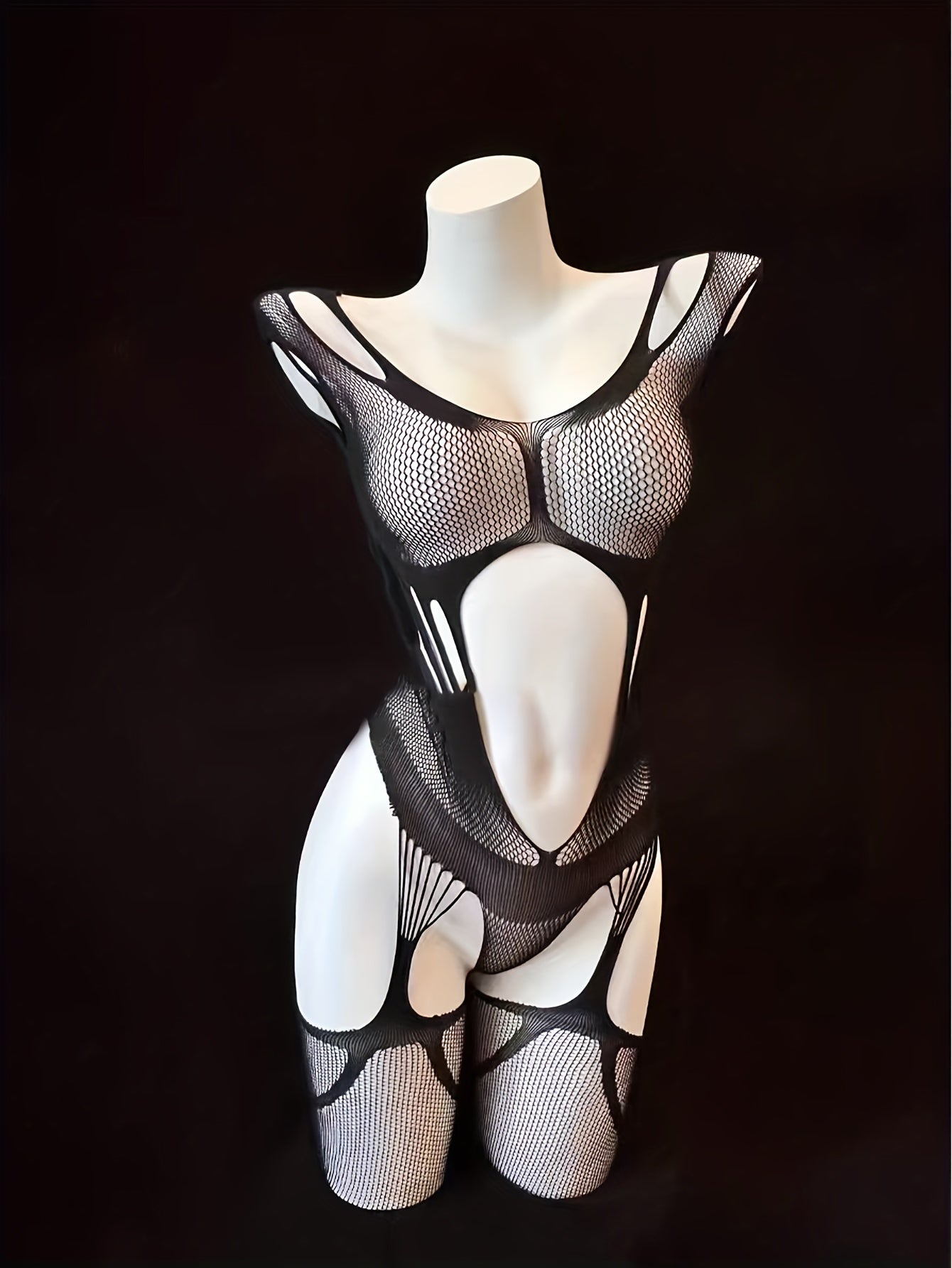Women Sexy Body Stocking See Through Hollow Out Lingerie Plus Size