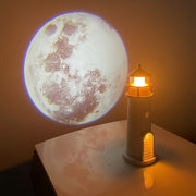 Night Light with Moon Projection Body Sensing Switch Long-Brightness Versatile for Home Use