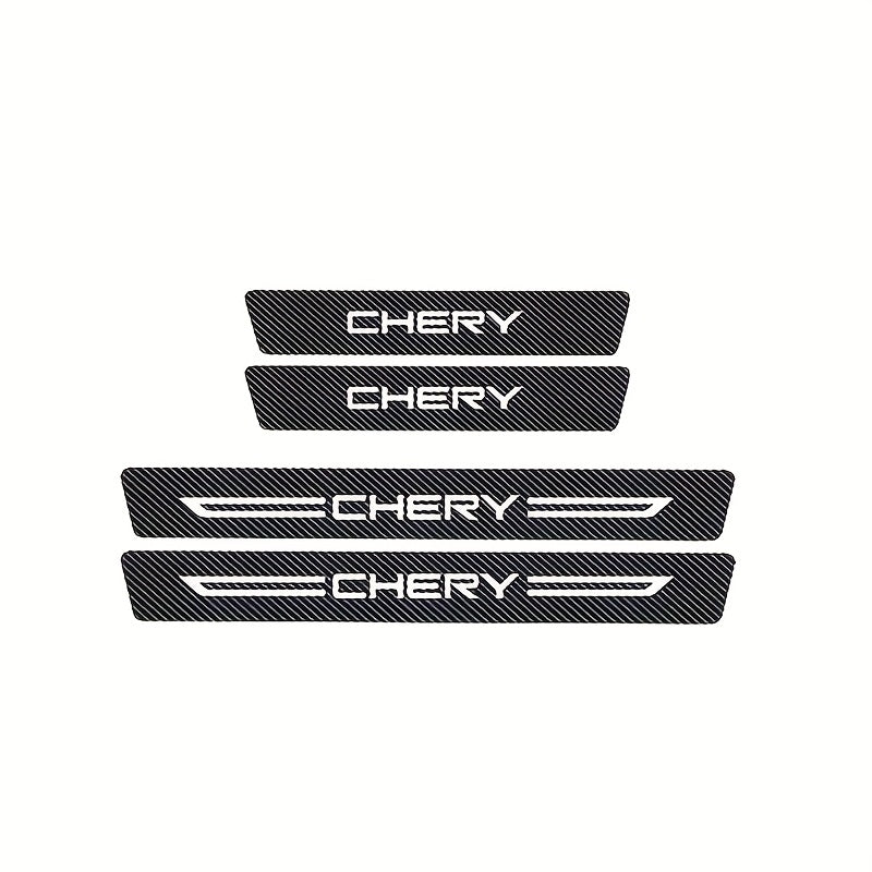 Car Interior Carbon Fiber Door Sill Protection Stickers Set for Cars