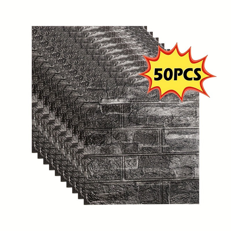 3D Stereo Brick Wall Stickers Waterproof Oilproof Self-Adhesive Indoor Decor 20 50 100 Pieces