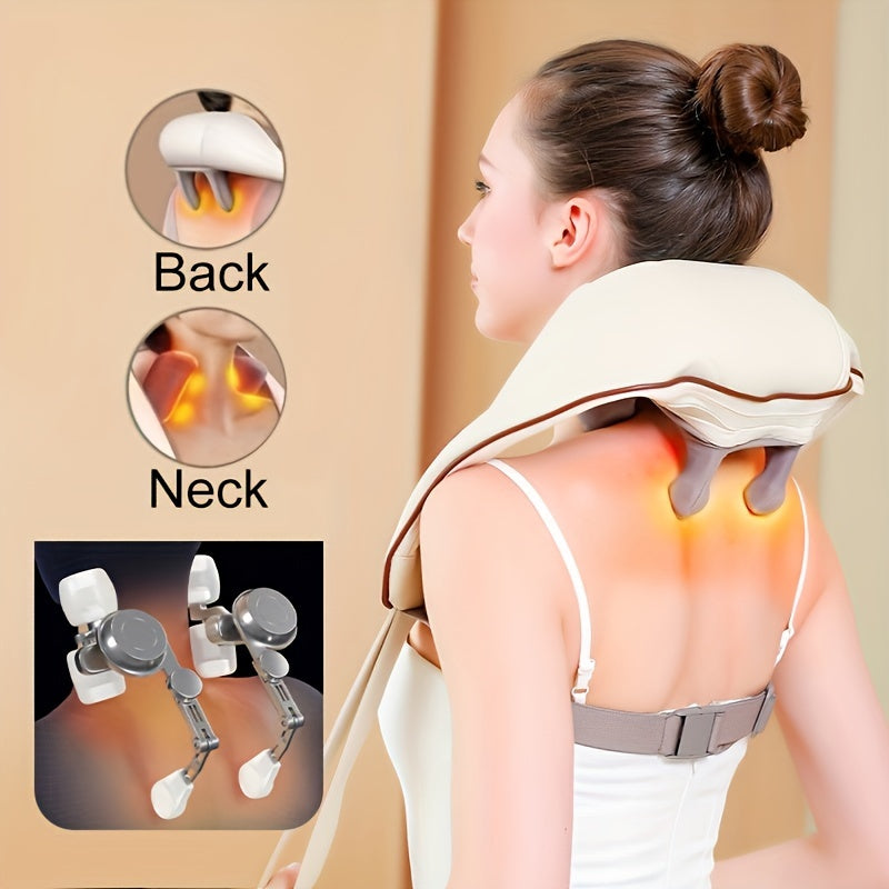 Cordless Neck and Shoulder Massager with Heating and Deep Muscle Relaxation