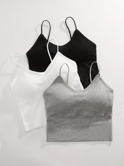 Wireless Ribbed Bras for Women Comfortable Breathable Support