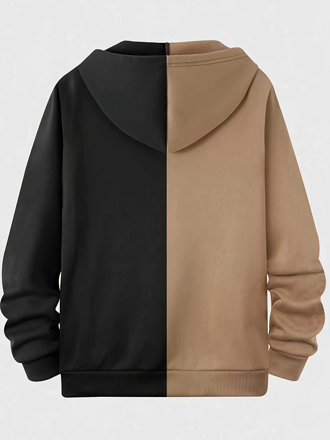 Men's Casual Zip-Up Hoodie Jacket with Graphic Print Polyester Fall Winter Layering