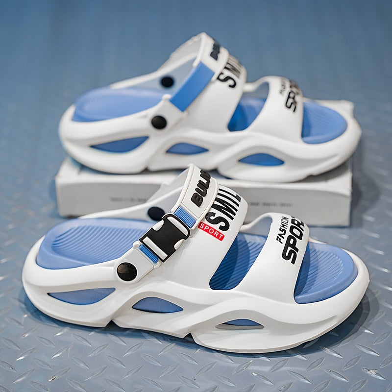 Men's Summer Slides with Thick Soles Breathable EVA Indoor Outdoor Water Park