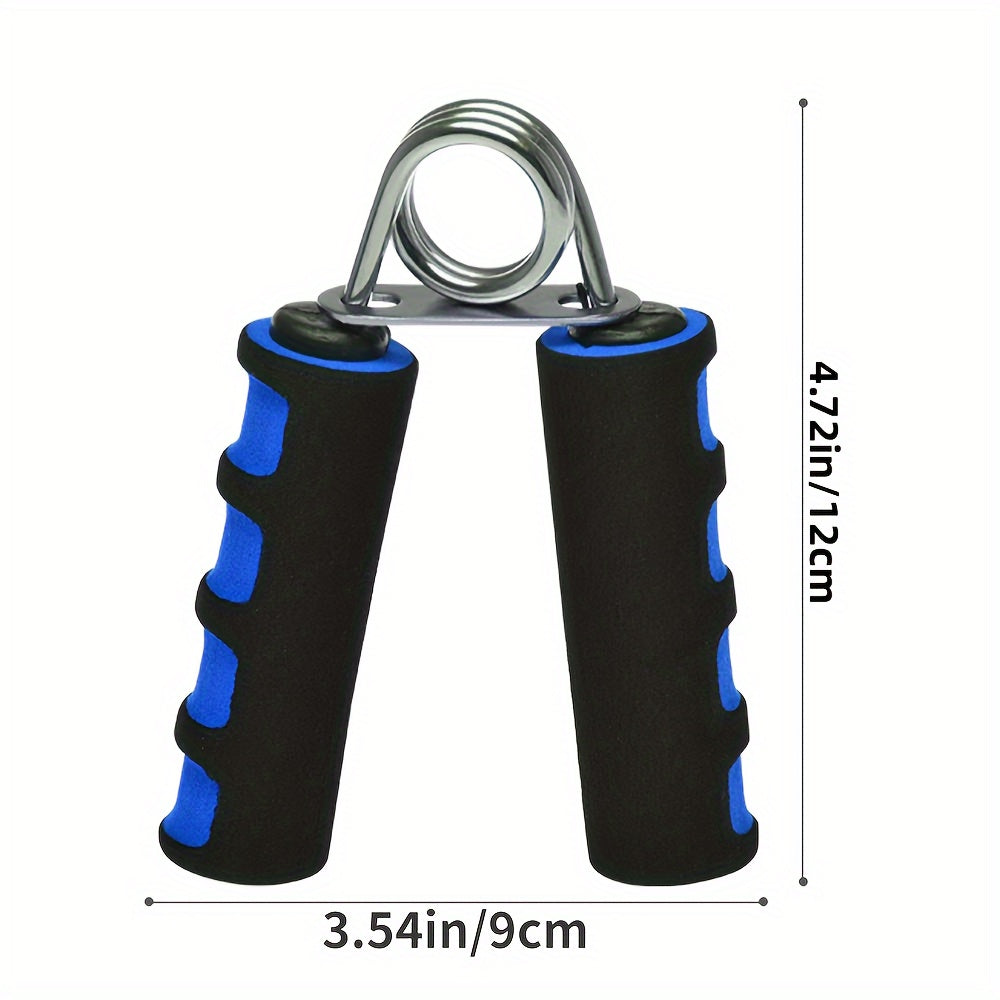 Fortalecedor de agarre de mano para fitness con resistencia de 25kg, material de hierro y esponja, rojo o azul