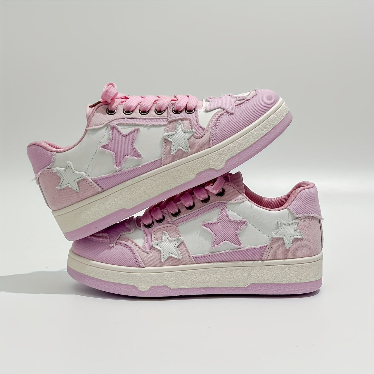 Women's Vintage Star-Patterned Sneakers Breathable Lightweight Non Slip