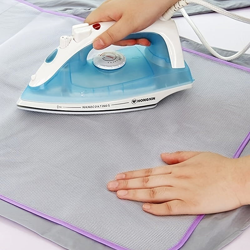 Alfombrilla de planchar resistente al calor con tela de malla y almohadilla aislante para ropa