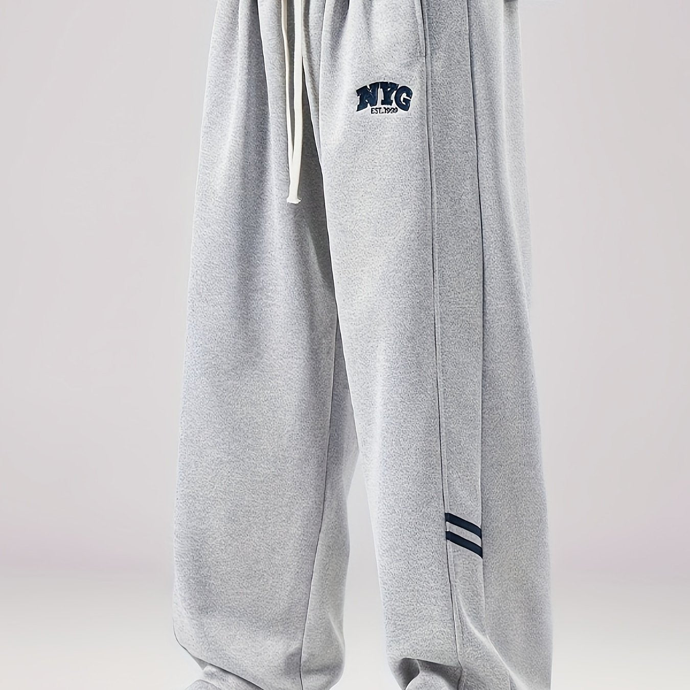 Men's Plus Size Joggers Loose Fit Geometric Knit Fabric All-Season Sports Pants