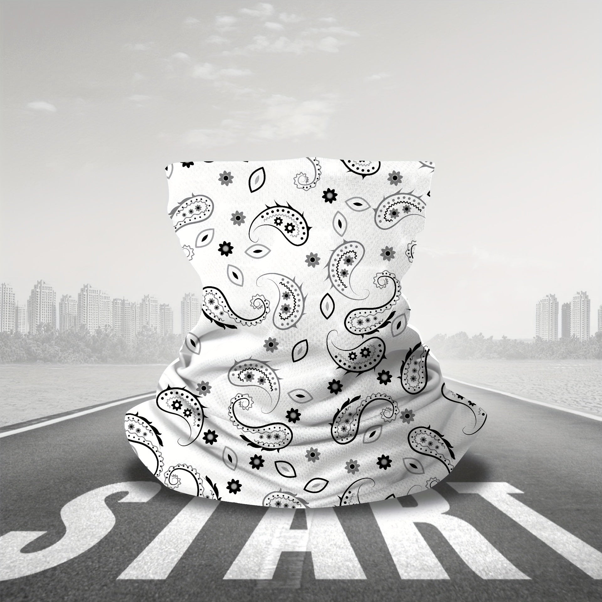 Стильная маска для лица с узором пейсли для защиты от солнца для женщин - дышащий, ветрозащитный воротник для рыбалки и велоспорта