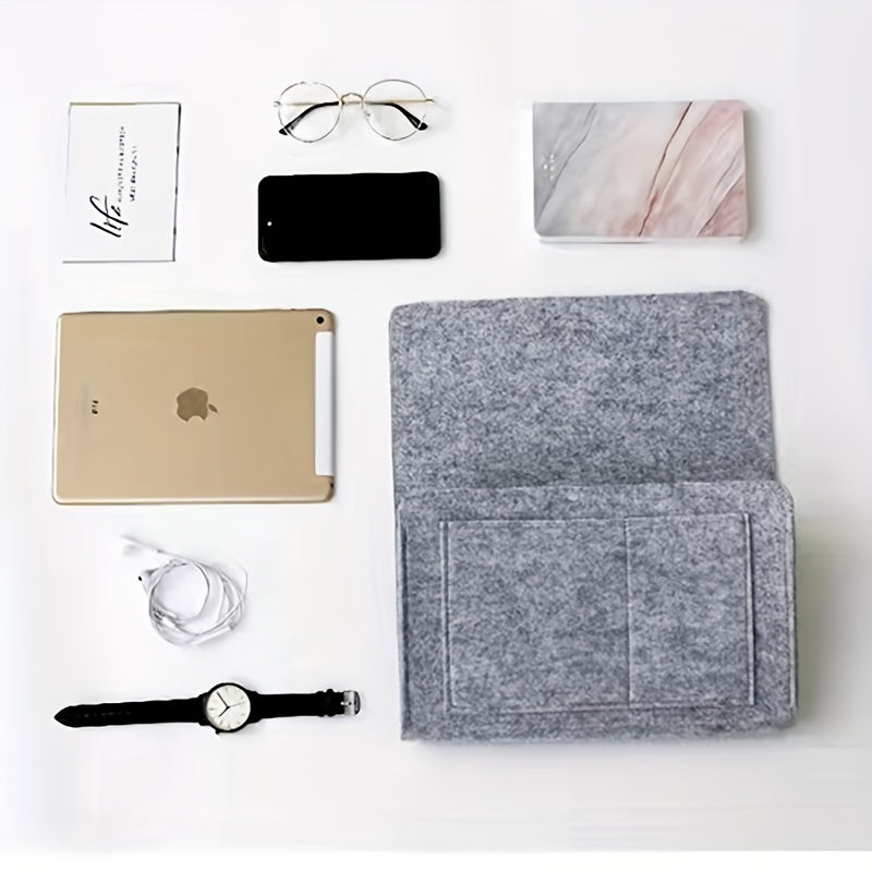 Organizador de mesita de noche de estilo campestre francés con bolsillos para almacenamiento en dormitorio