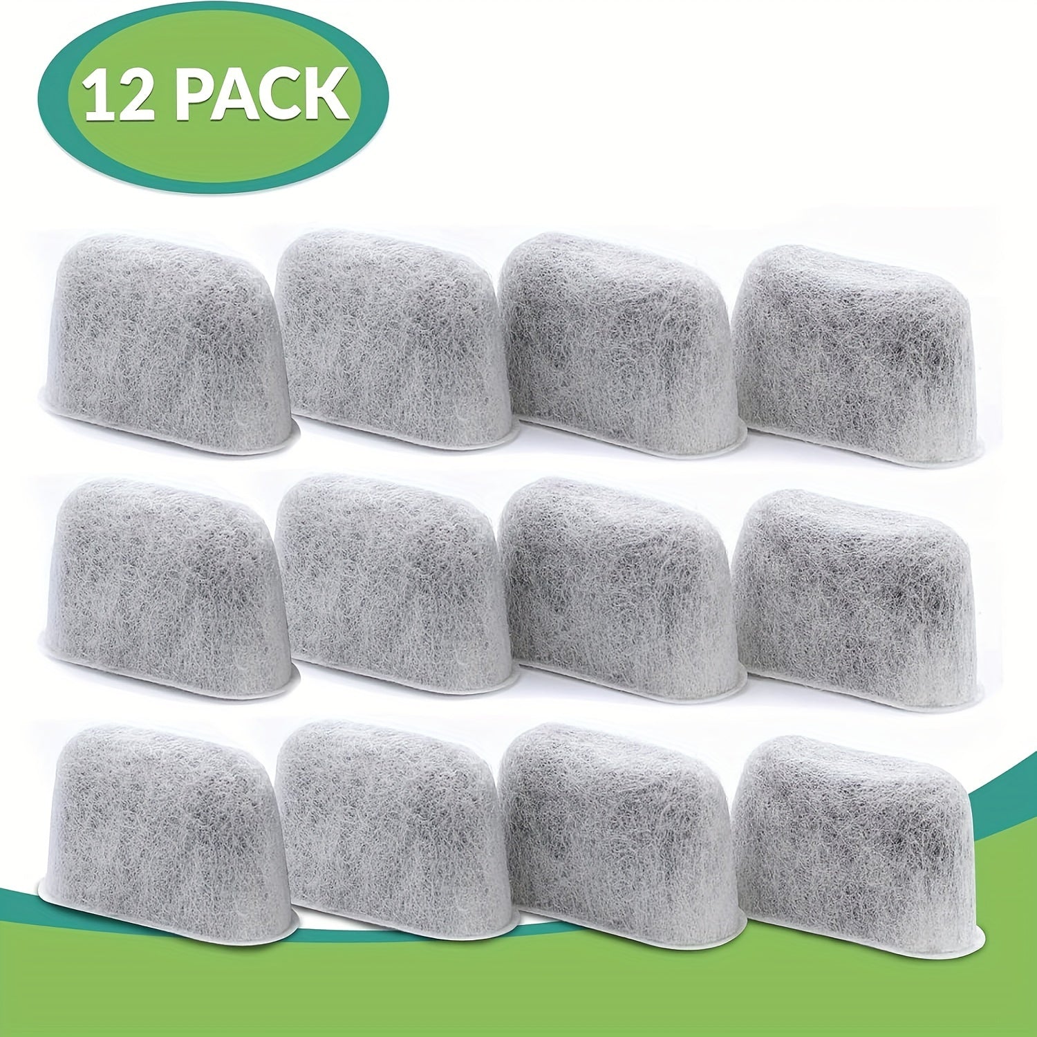 12 dona Qahva filtrlari Faollashtirilgan uglerod ko'mirli suv filtri mikrofiber