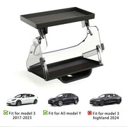 Car Interior Organizer for Tesla Model Y and 3 PC Material Under Screen Storage