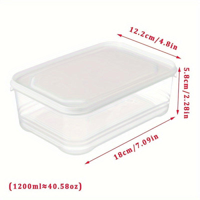 Set of 8 Leak-Proof Food Storage Containers 1200ml Microwave Safe Reusable