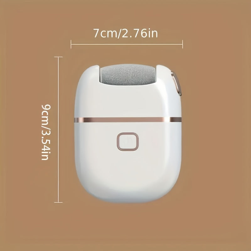 3-in-1 Rechargeable Foot Scrubber with 3 Replaceable Heads and 2 Speed Settings