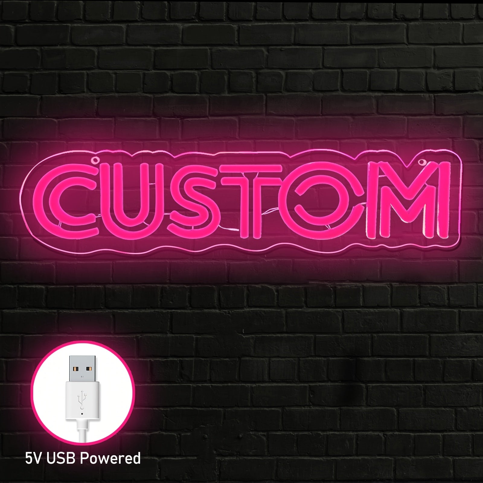 Customizable USB-Powered LED Neon Wall Decor for Weddings Birthdays Home Office Outdoor