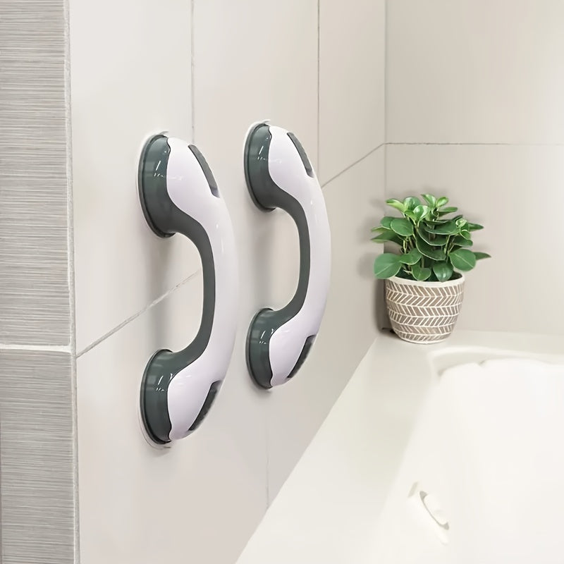 Shower Handle Non-Slip Bathroom Grab Bar Vacuum Cup Support Plastic